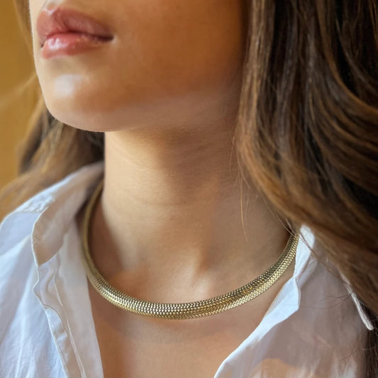 Gold Snakeskin Choker