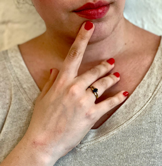 Gold Plated Gemstone Ring