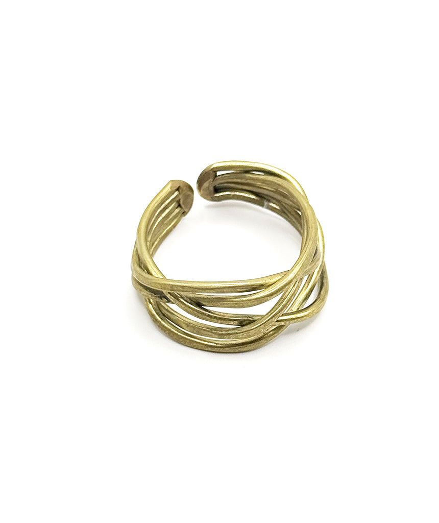 Gold Strappy Ring