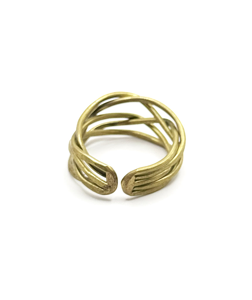 Gold Strappy Ring