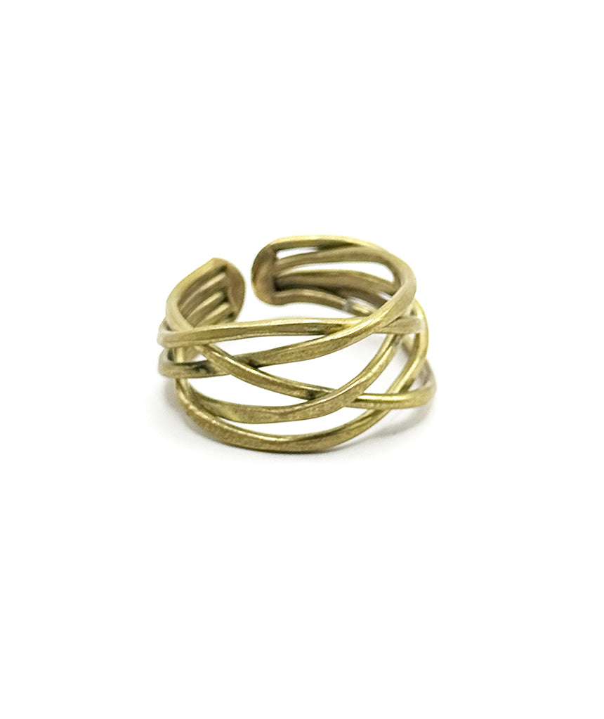 Gold Strappy Ring