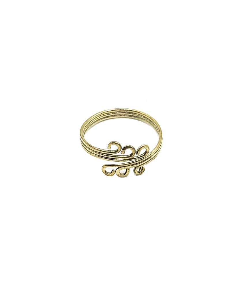 Gold Swirling Band Ring