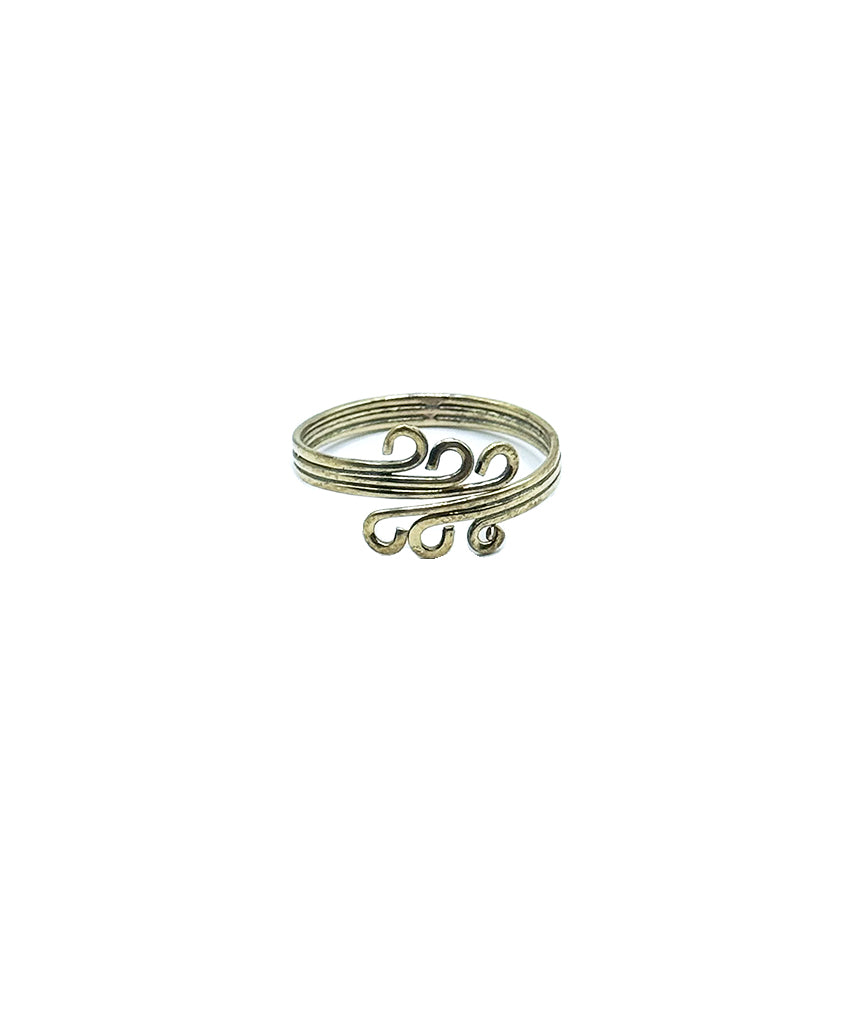 Gold Swirling Band Ring