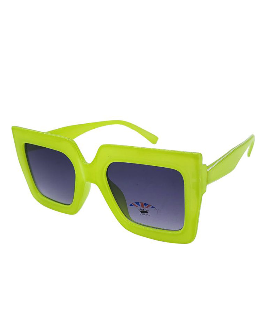 Green Big Square Oversized Sunglasses