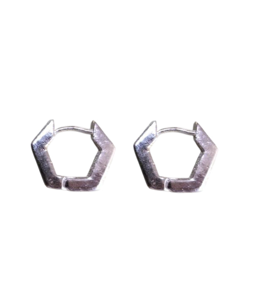 Hexagon Hoop Earrings