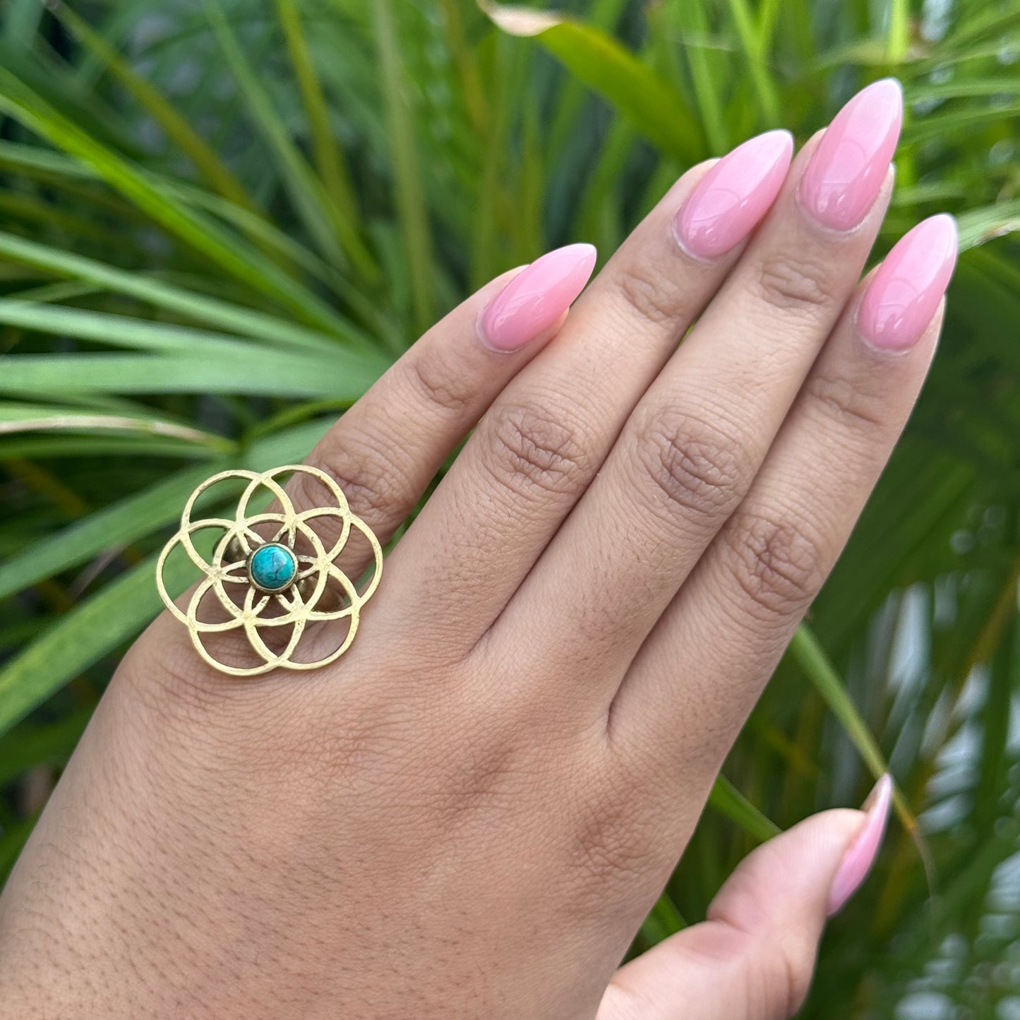 Labyrinth Stone Ring