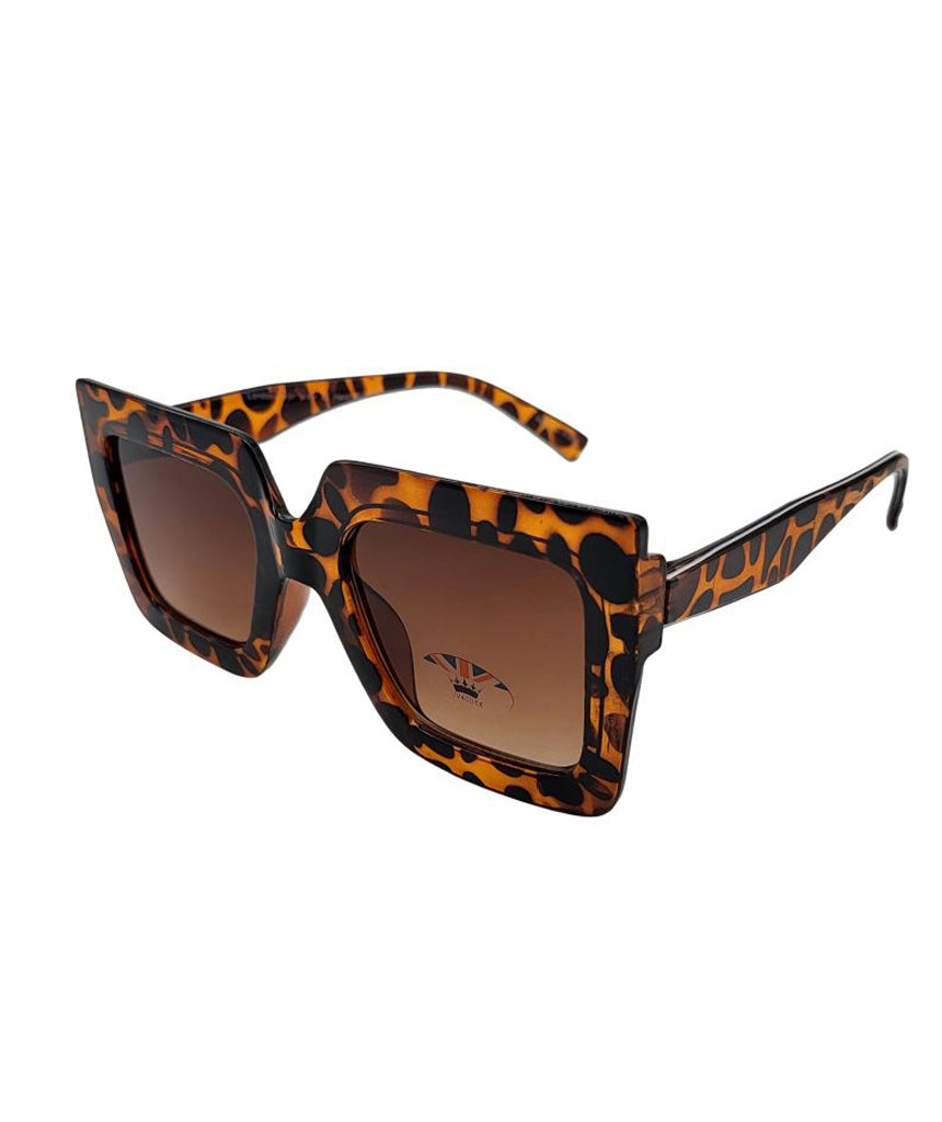 Leopard Big Square Oversized Sunglasses