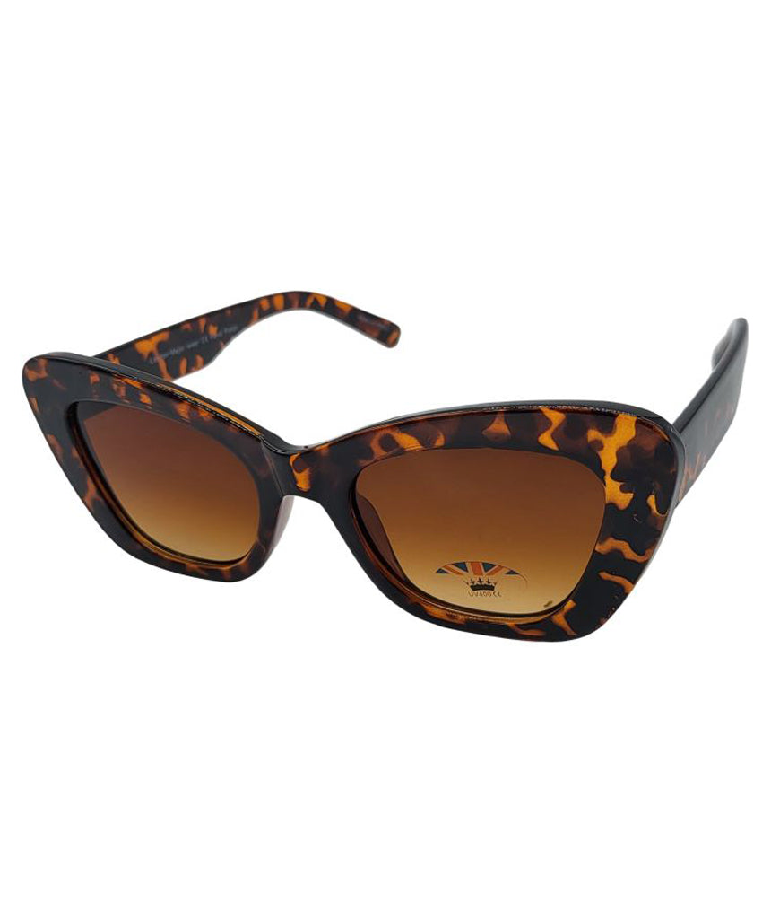 Leopard Cat Eye Oversized Sunglasses