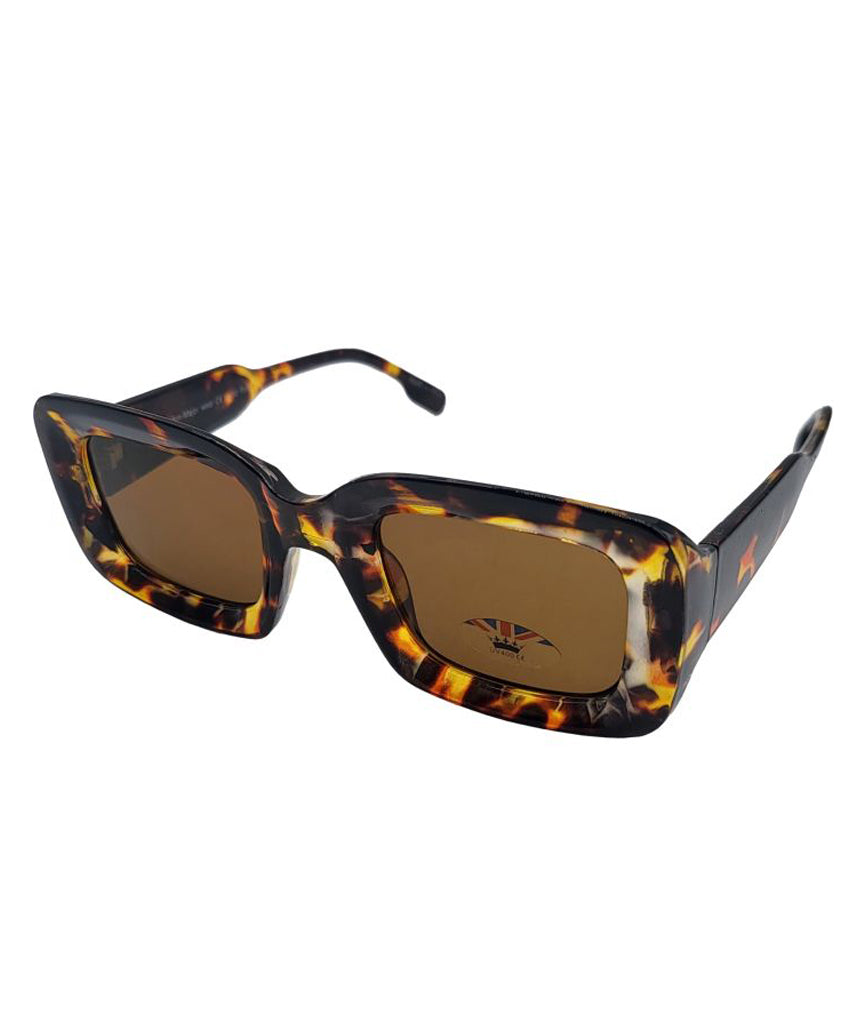 Leopard Rectangular Oversized Sunglasses