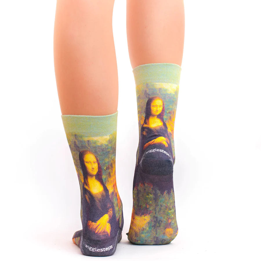 Light Blue Mona Lisa Socks