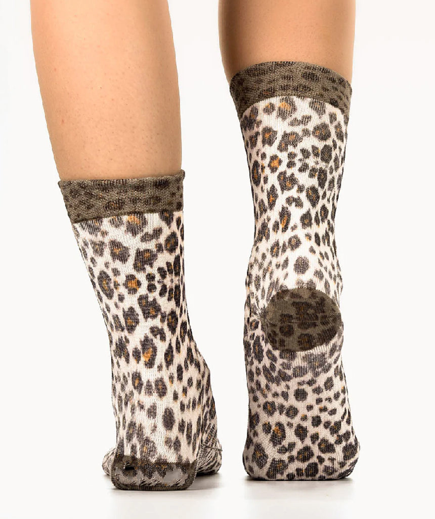 Light Grey Wild Leo Socks