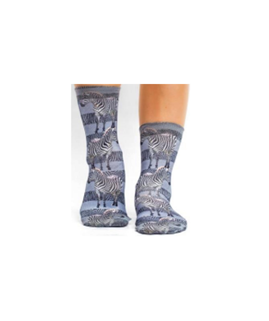 Light Grey Zebra Stripes Socks