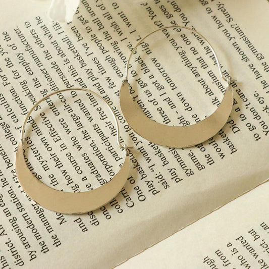 Half Moon Hoop Earrings