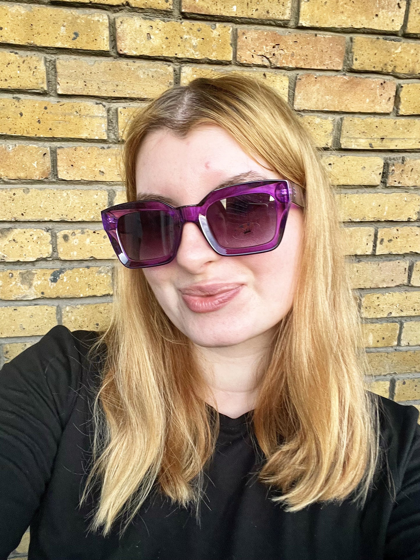 Purple Big Frame Sunglasses