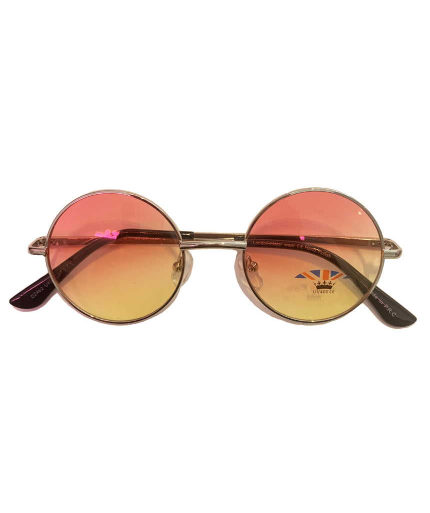 Round Sunglasses with Colored Frames