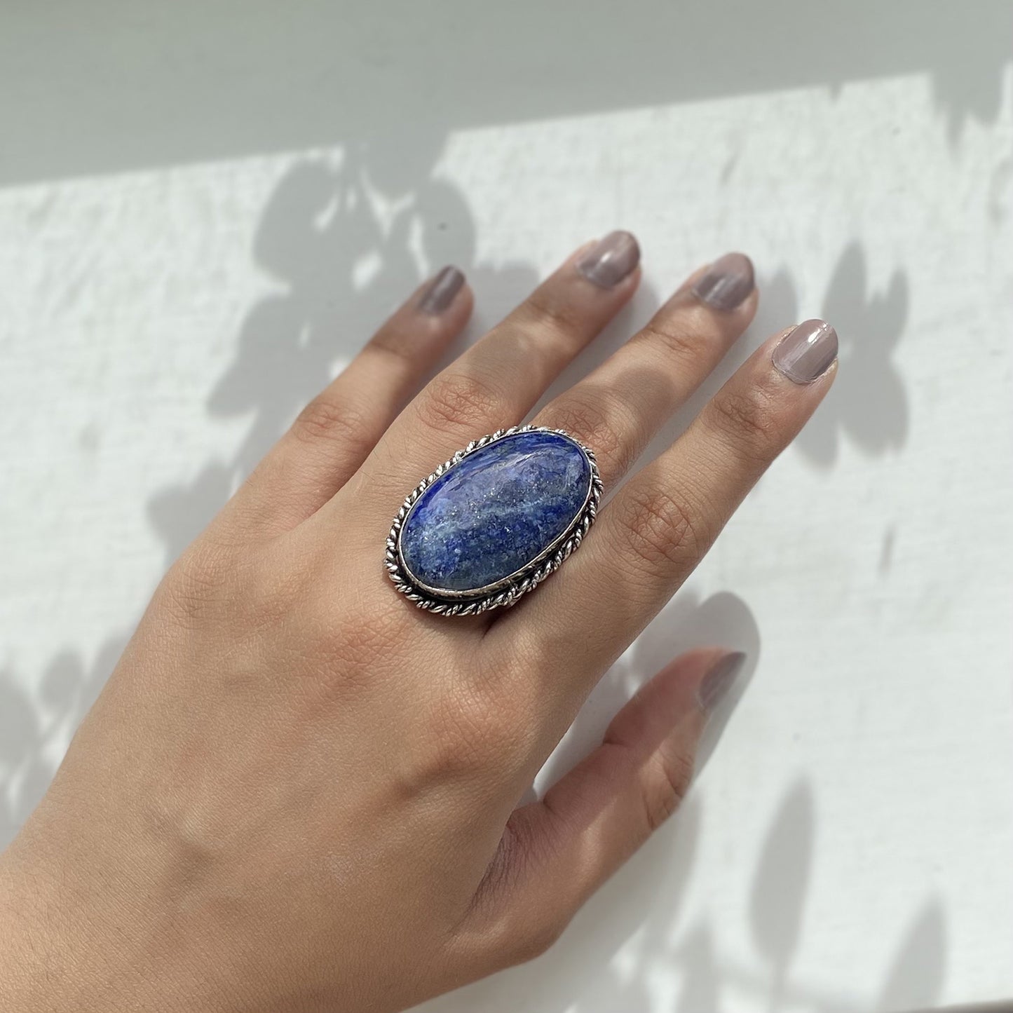 Boho Statement Blue Stone Ring