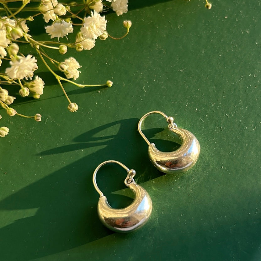 Silver Bold Hoop Earrings