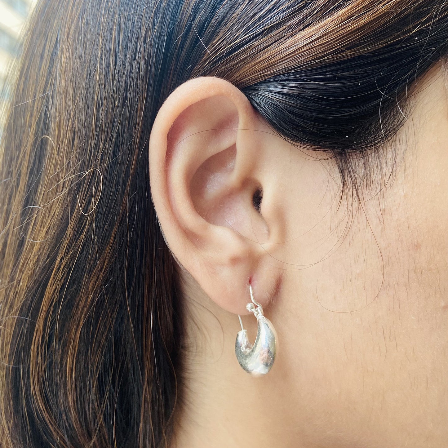 Silver Bold Hoop Earrings