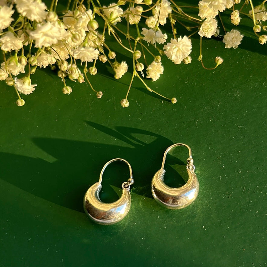 Silver Bold Hoop Earrings