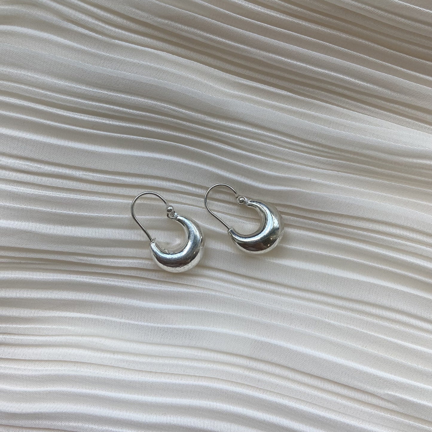 Silver Bold Hoop Earrings