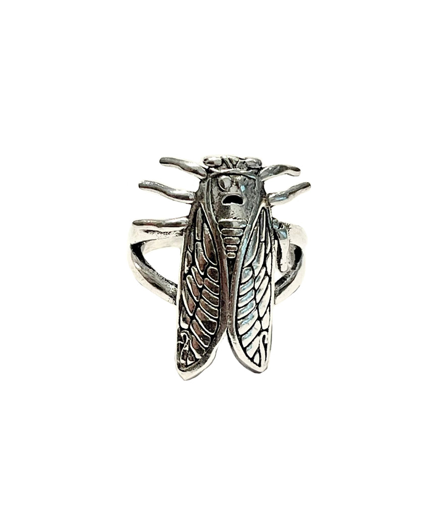 Silver Cicada Ring