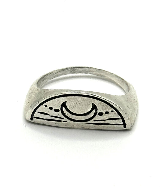 Half Moon Signet Ring