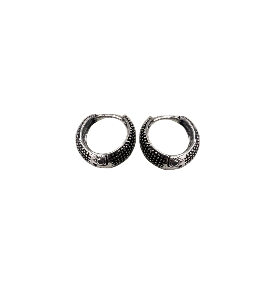 Silver Mini Round Hoops
