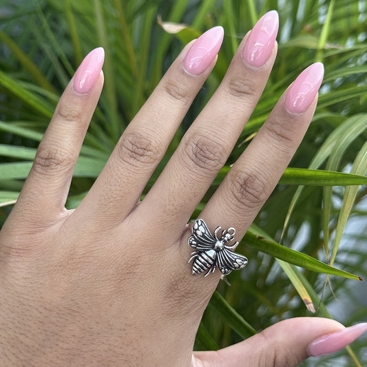 Silver Bee Ring