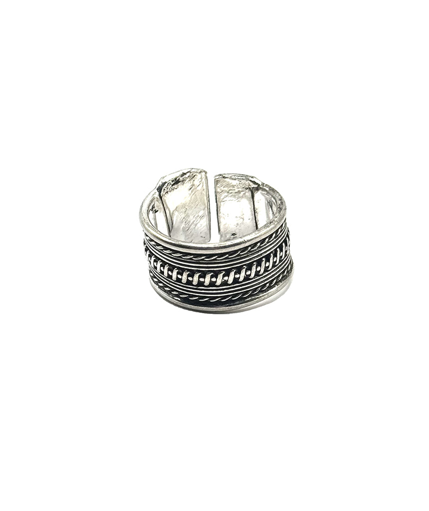 Silver Chain Design Ring