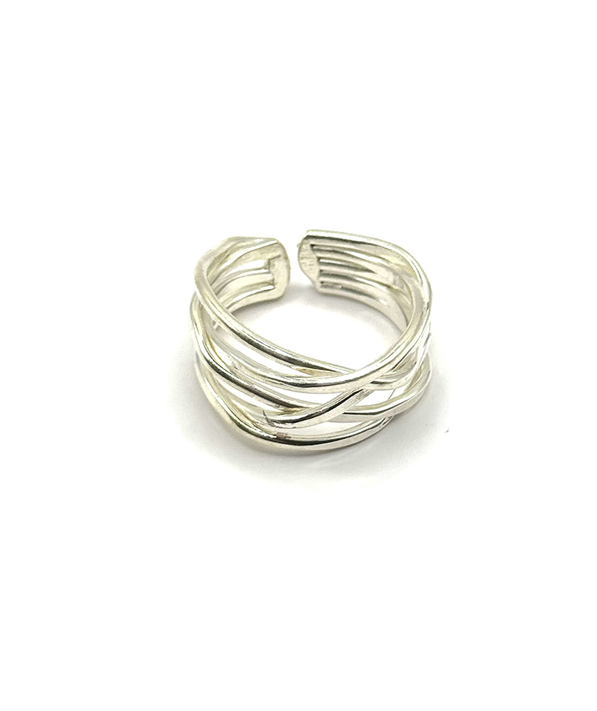 Silver Strappy Ring