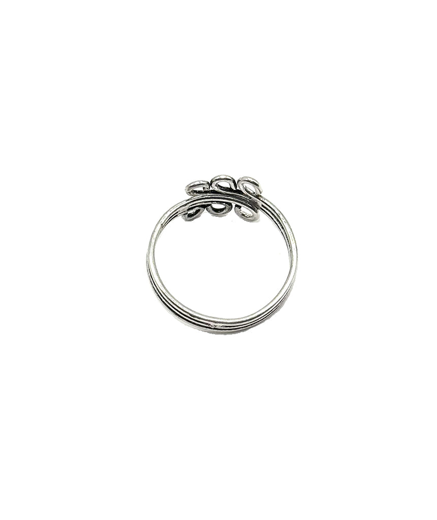 Silver Swirling Band Ring