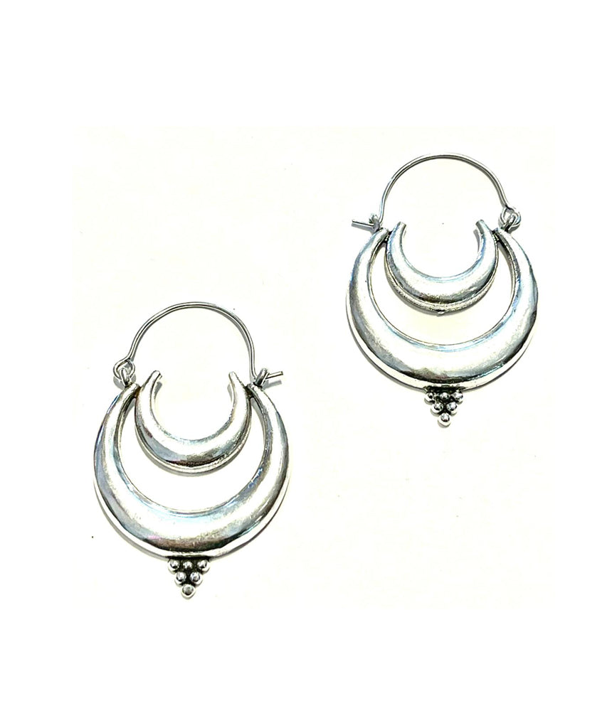 Triple Crescent Moon Earrings