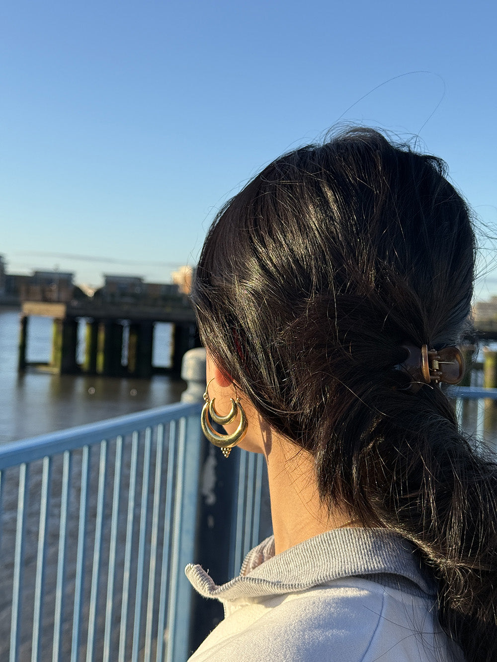 Triple Crescent Moon Earrings