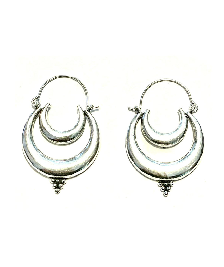 Triple Crescent Moon Earrings
