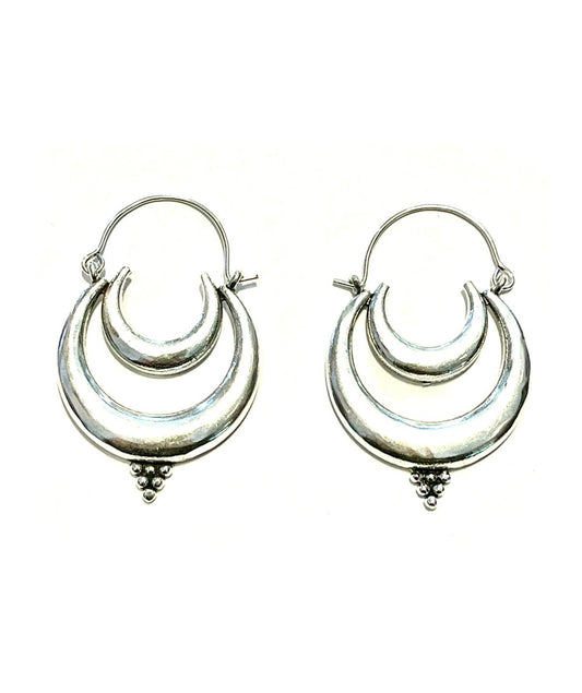 Triple Crescent Moon Earrings