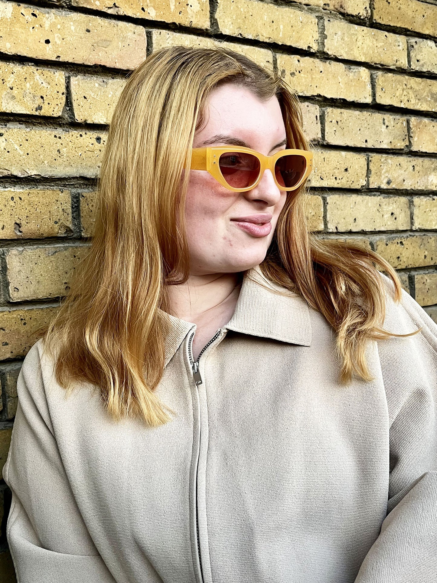 Yellow Oval Sunglasses