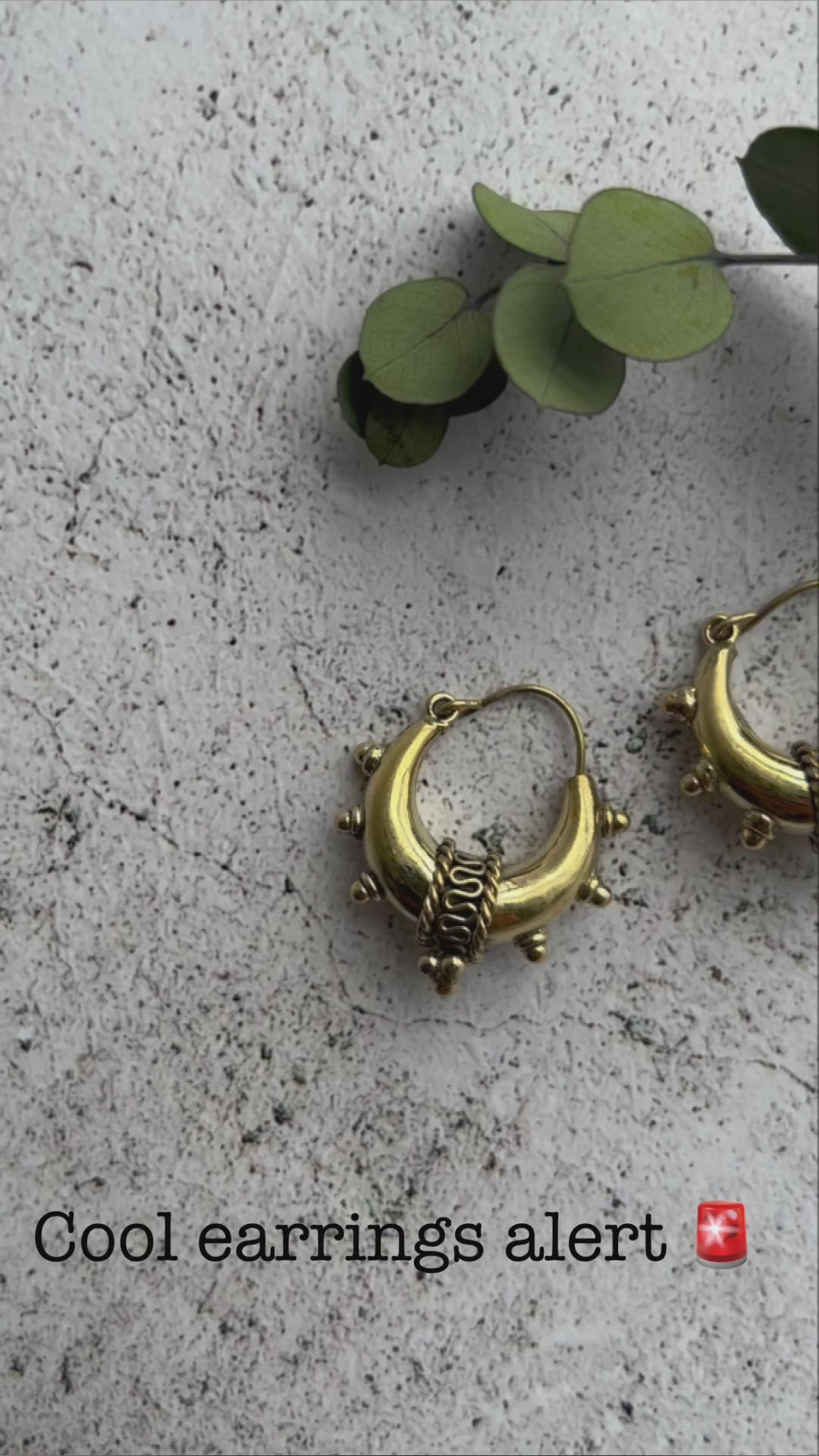 Gold Chunky Town Hoop Earrings