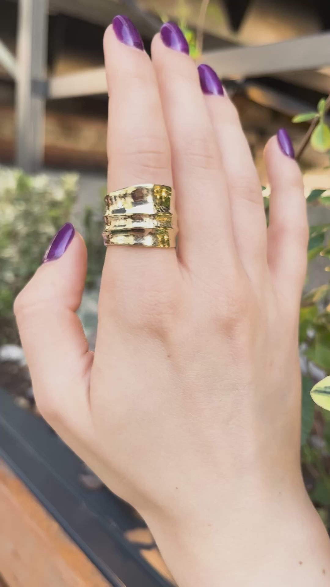 Hammered Circle Ring