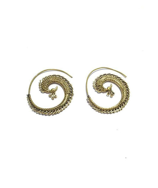 Peacock Swirl Earrings