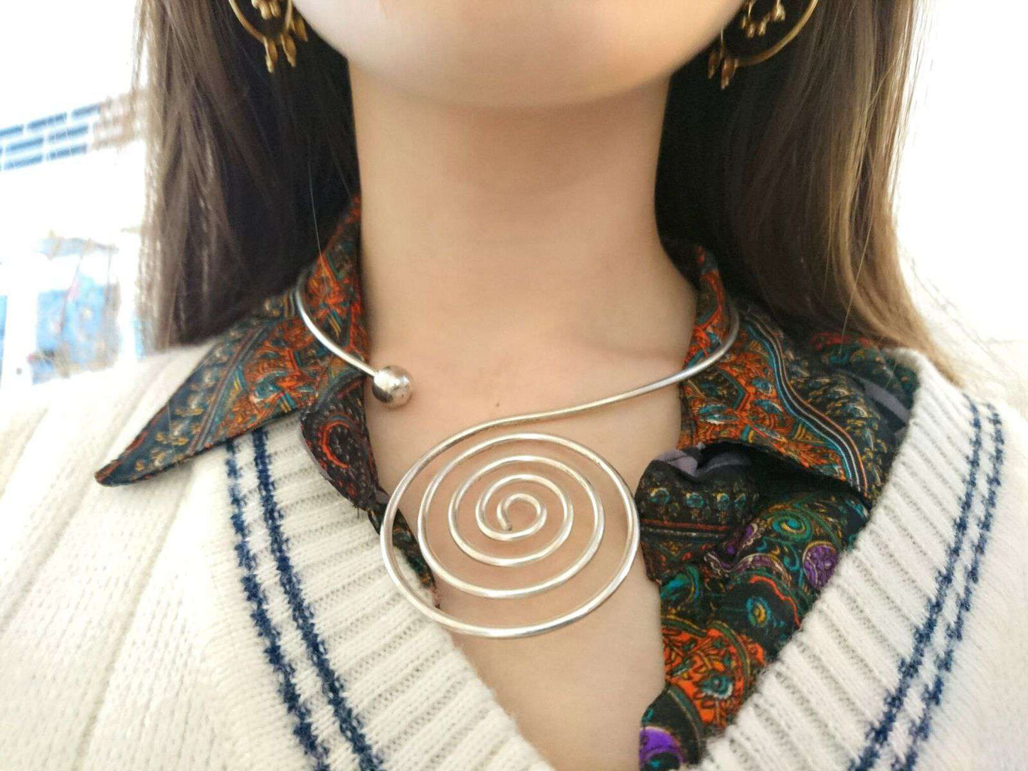 Circular Swivel Pendant Choker