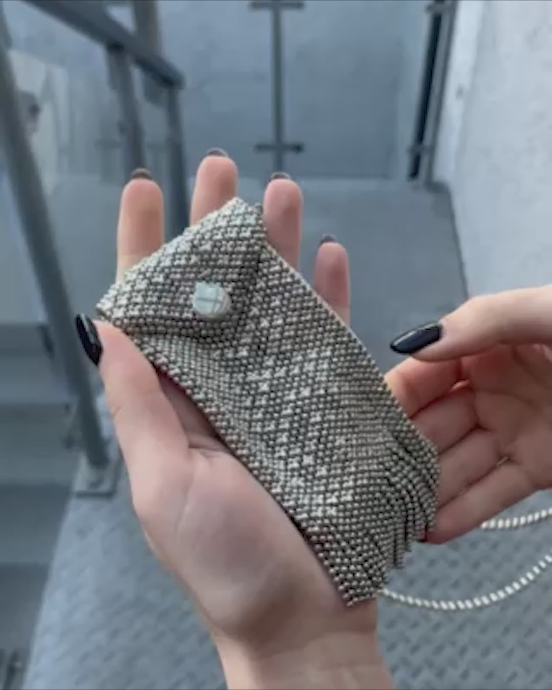 Silver Chainmail Bag