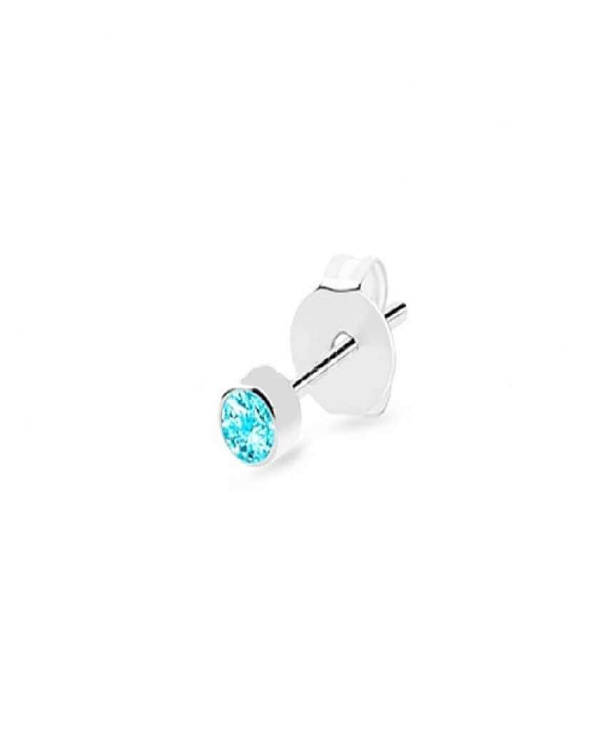 Blue Classic Stone Ear Stud