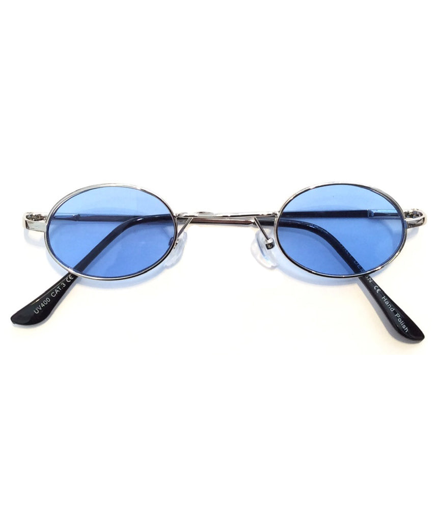 Blue Round Sunglasses