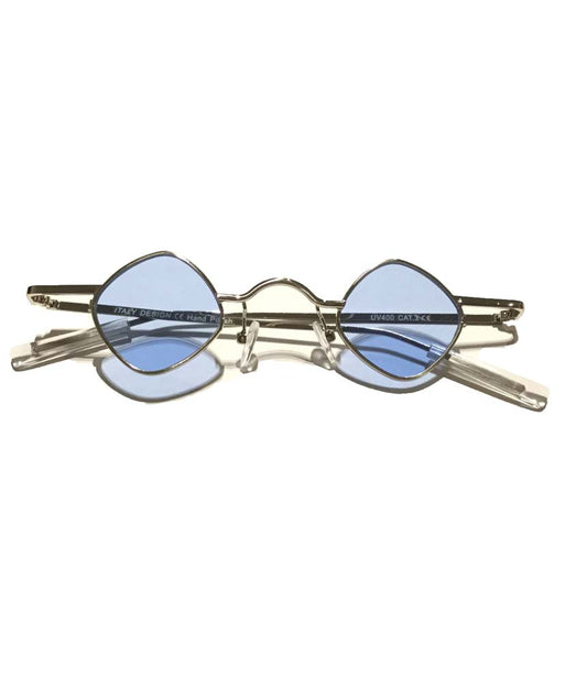 Blue Round Sunglasses