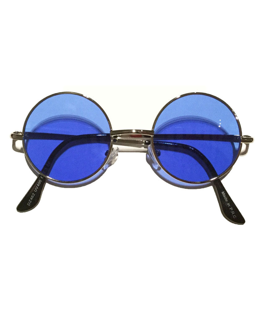 Blue Small Round Lens Sunglasses