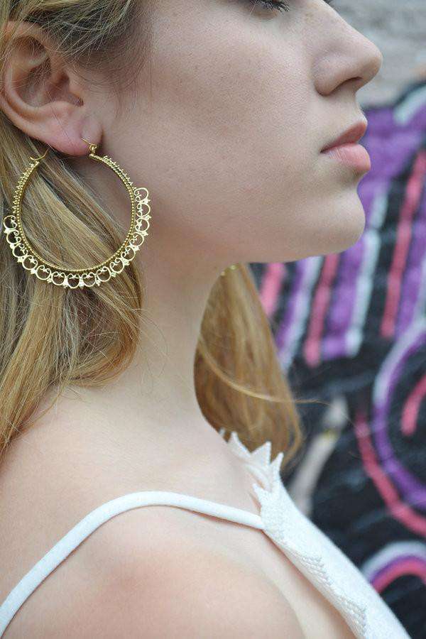 Cleopatra Hoop Earrings