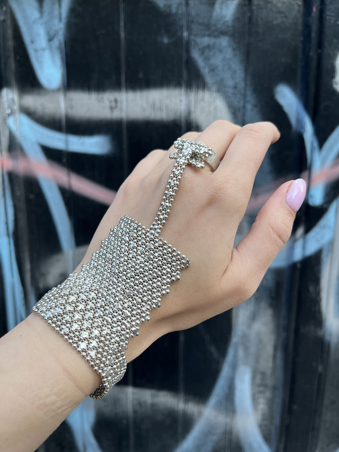 Cuffed Rectangle Chainmail Hand Harness
