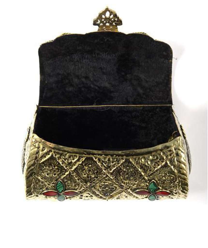 Golden Duffel Style Bag