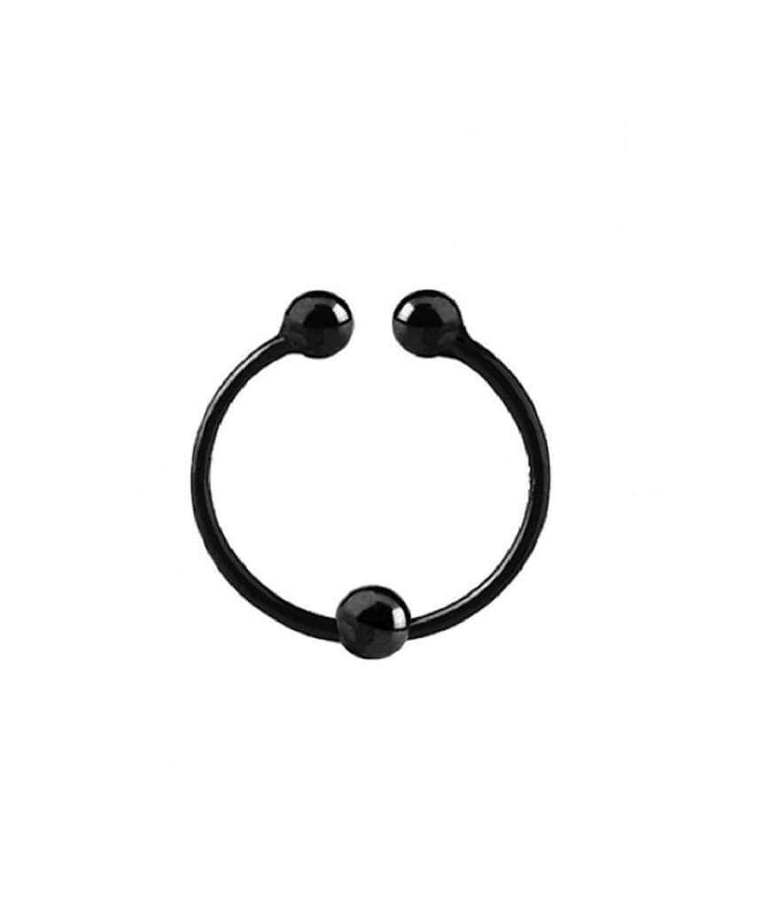 Fake Black Nose Ring Body Jewellery