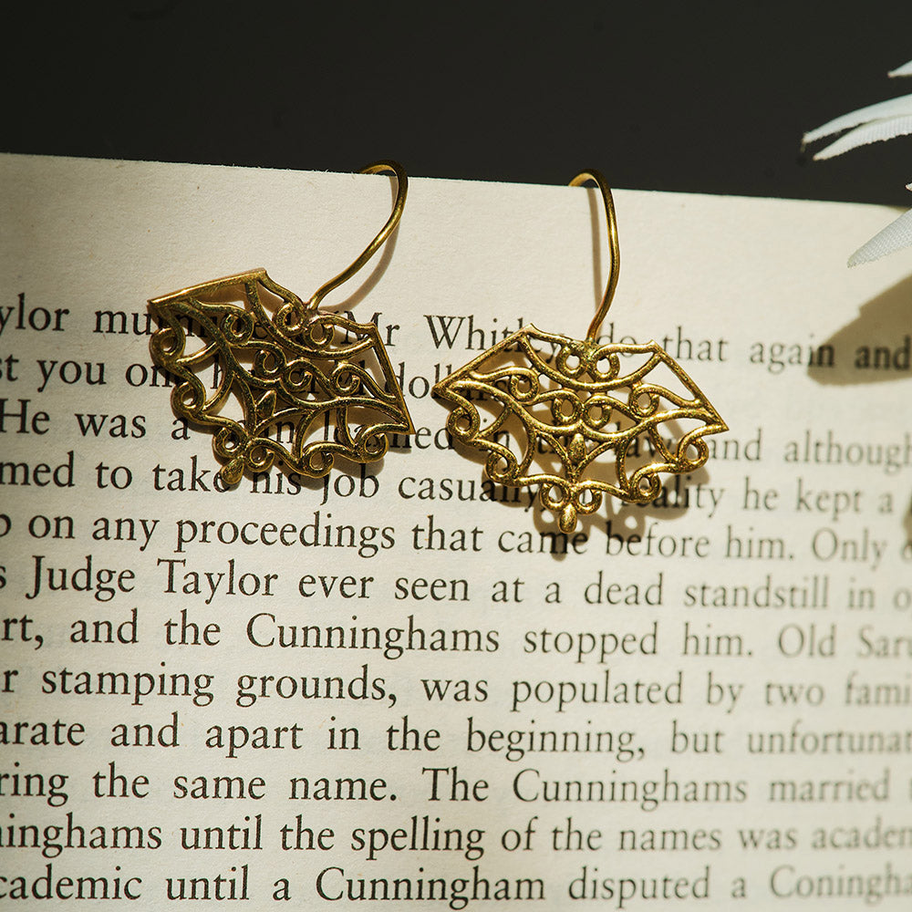 Gold Aztec Tiny Earrings